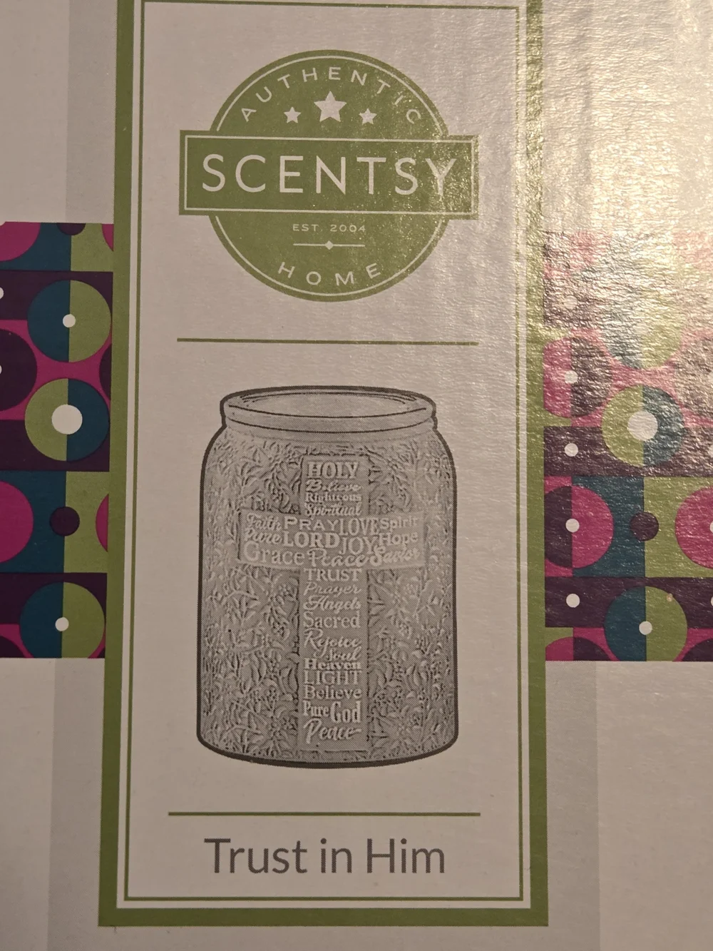 Scentsy Cream Porcelain Luminary Jar,  In Him We Trust Warmer w4 Autumn Bars